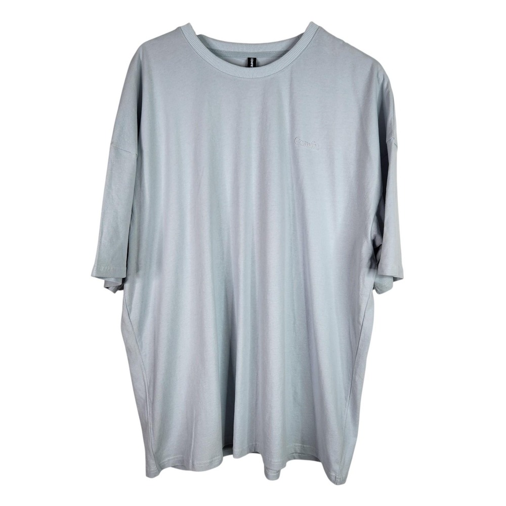 COMFRT Oversized Cloud Lounge Shirt Womens XL Gray Blue Crew Short Sleeve Tee